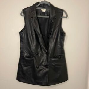 Jason Wu Faux Leather Vest Black Large